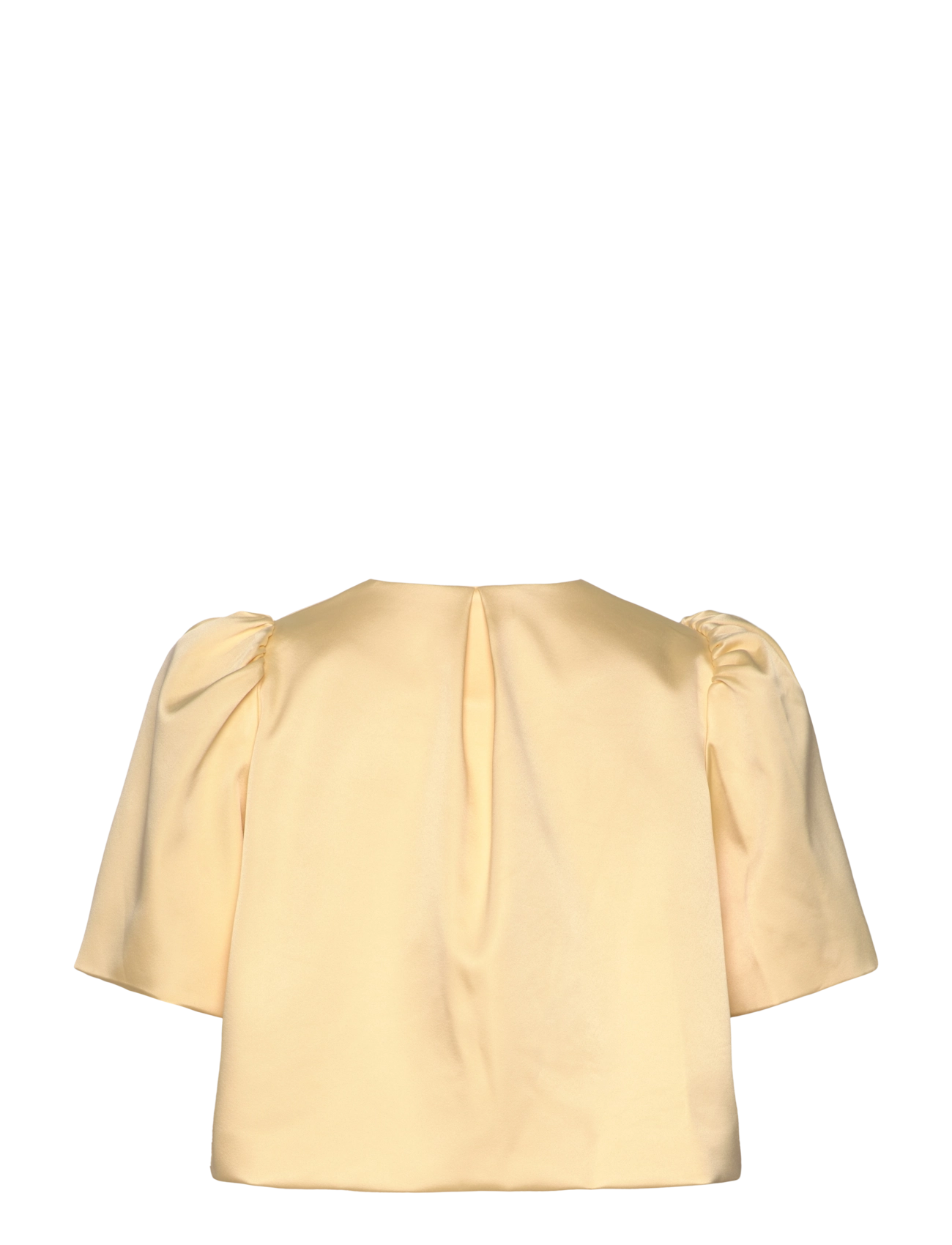 Malina - Serena short sleeve wrap blouse - lemon - 2