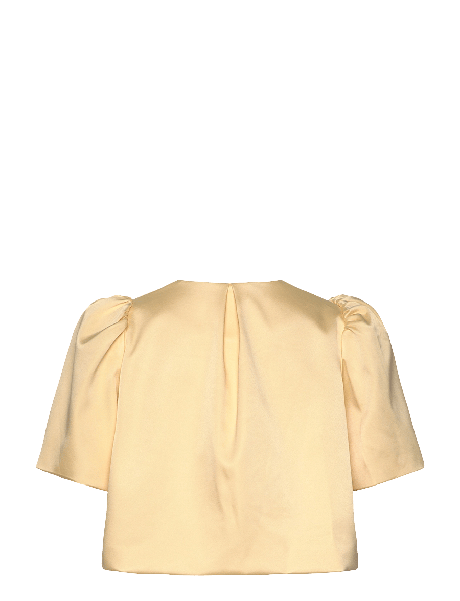 Malina - Serena short sleeve wrap blouse - lemon - 2