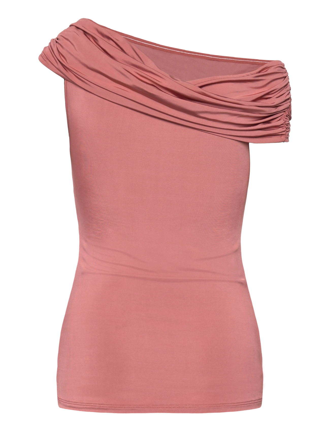 Malina - Ariel jersey off shoulder top - sleeveless tops - terracotta - 2