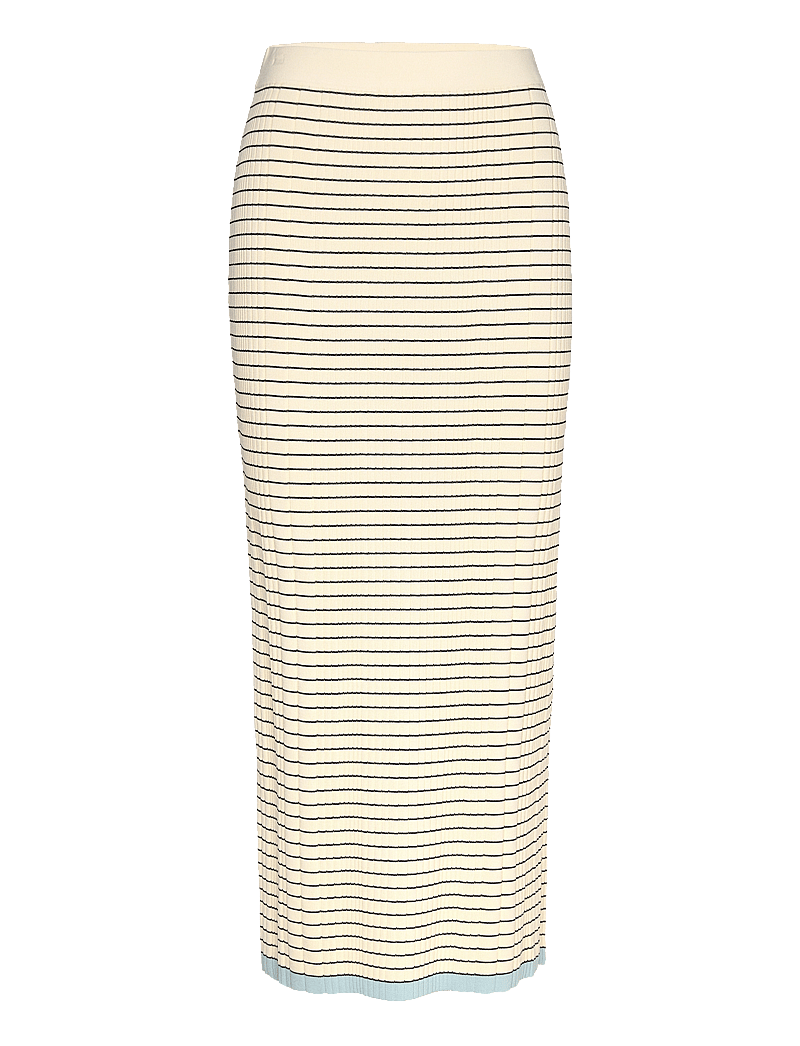 Malina - Katya knitted maxi skirt - kootud seelikud - black stripe - 1