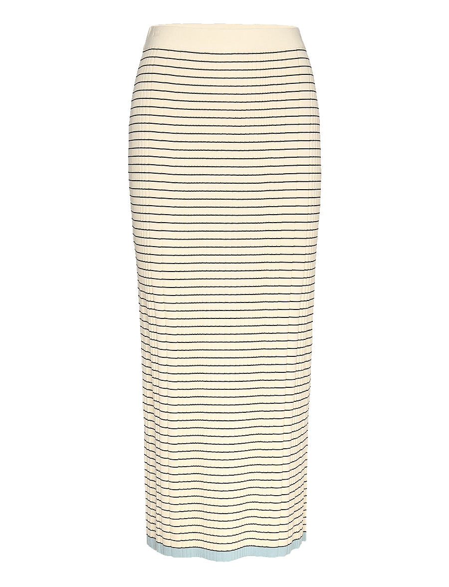 Malina - Katya knitted maxi skirt - strickröcke - black stripe - 1