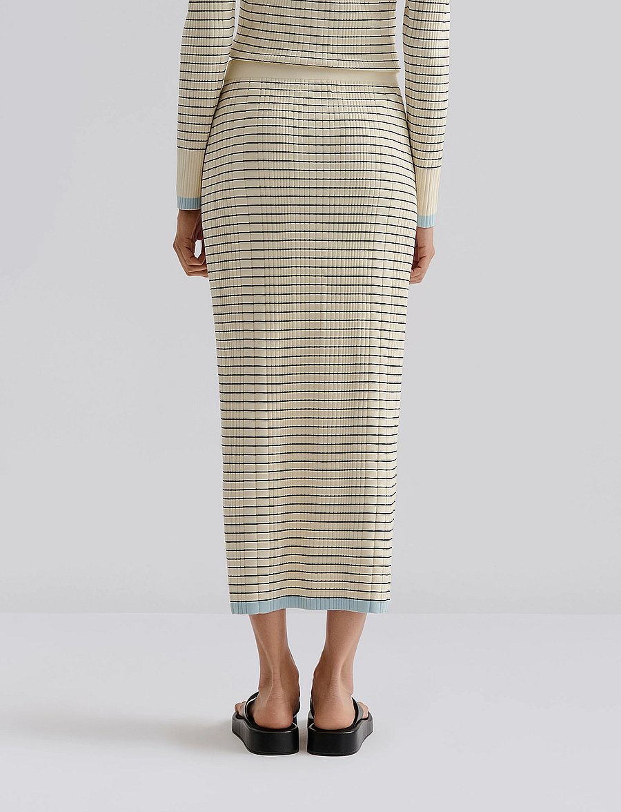 Malina - Katya knitted maxi skirt - strickröcke - black stripe - 4