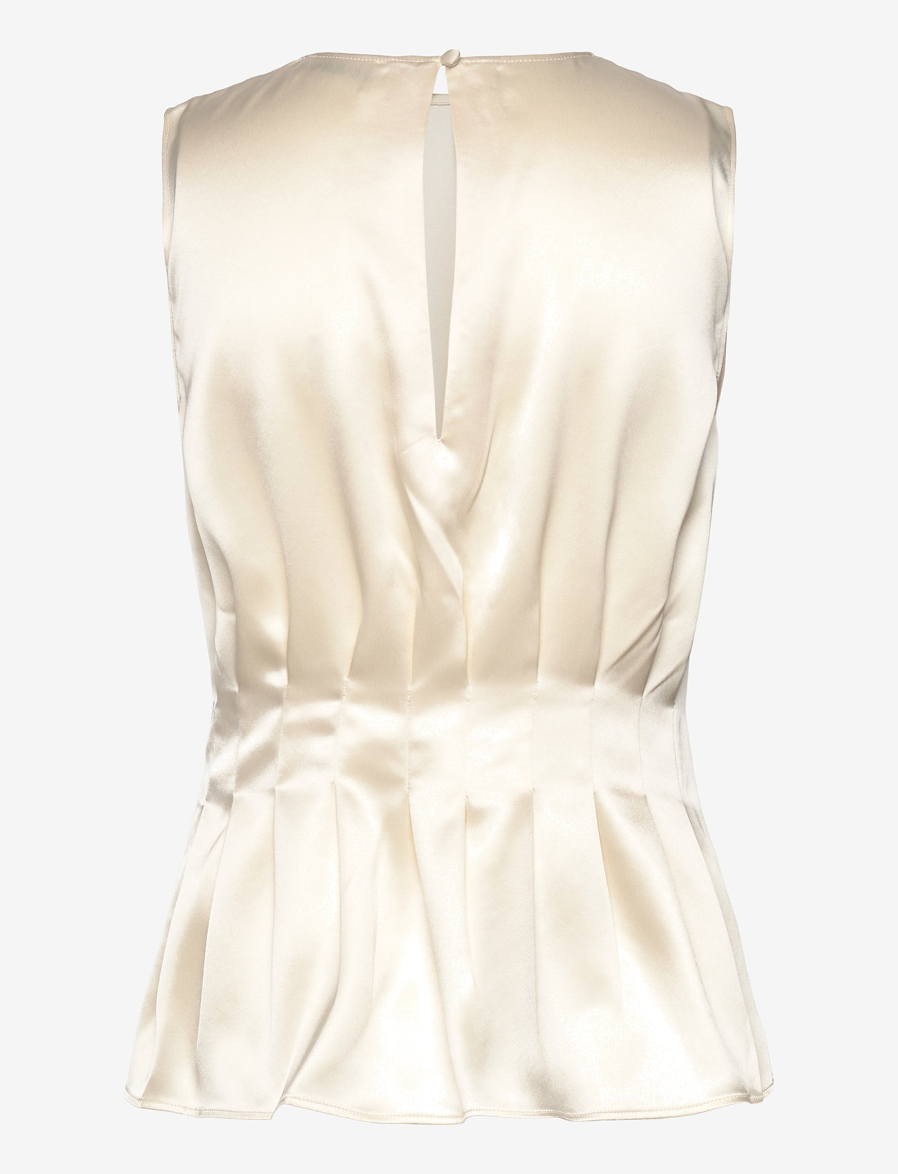 Malina - Lova high neck pleated top - vanilla - 2