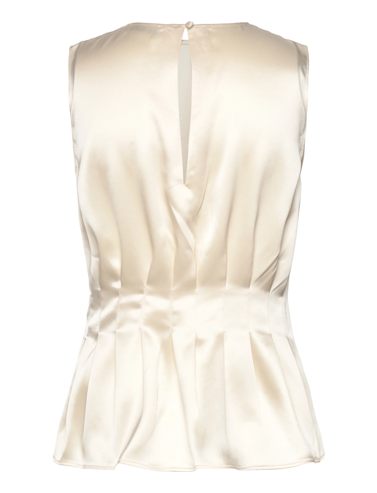 Malina - Lova high neck pleated top - vanilla - 2