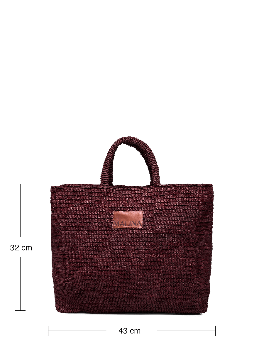 Malina - Elsya raffia tote bag - shopper - terracotta - 5