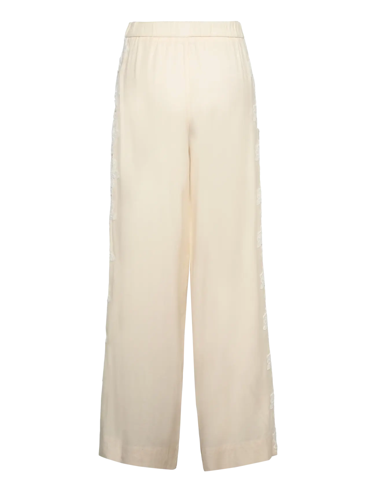 Malina - Stephanie lace detail linen pant - linased püksid - vanilla - 2