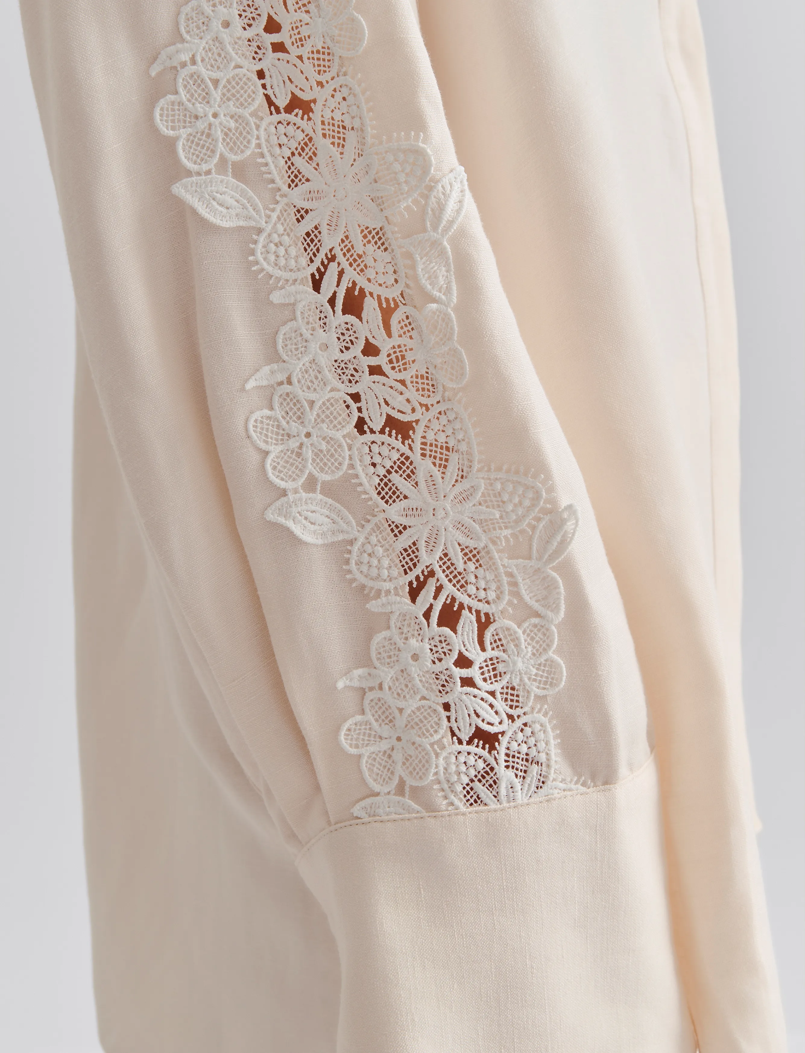 MALINA Ember Lace Detail Linen Shirt skjortor dam – bild 4