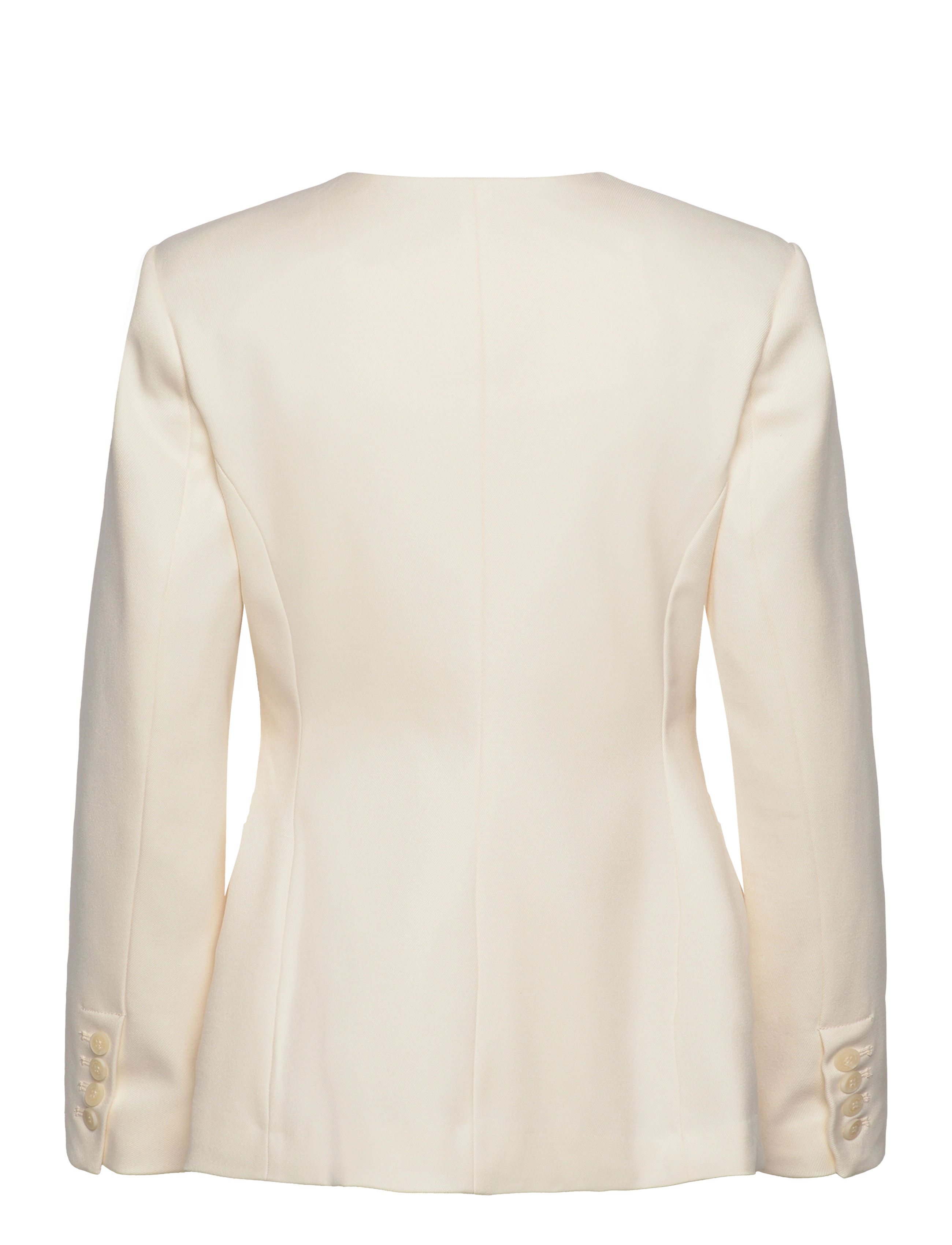 Malina - Nilla round neck fitted blazer - lemon - 2