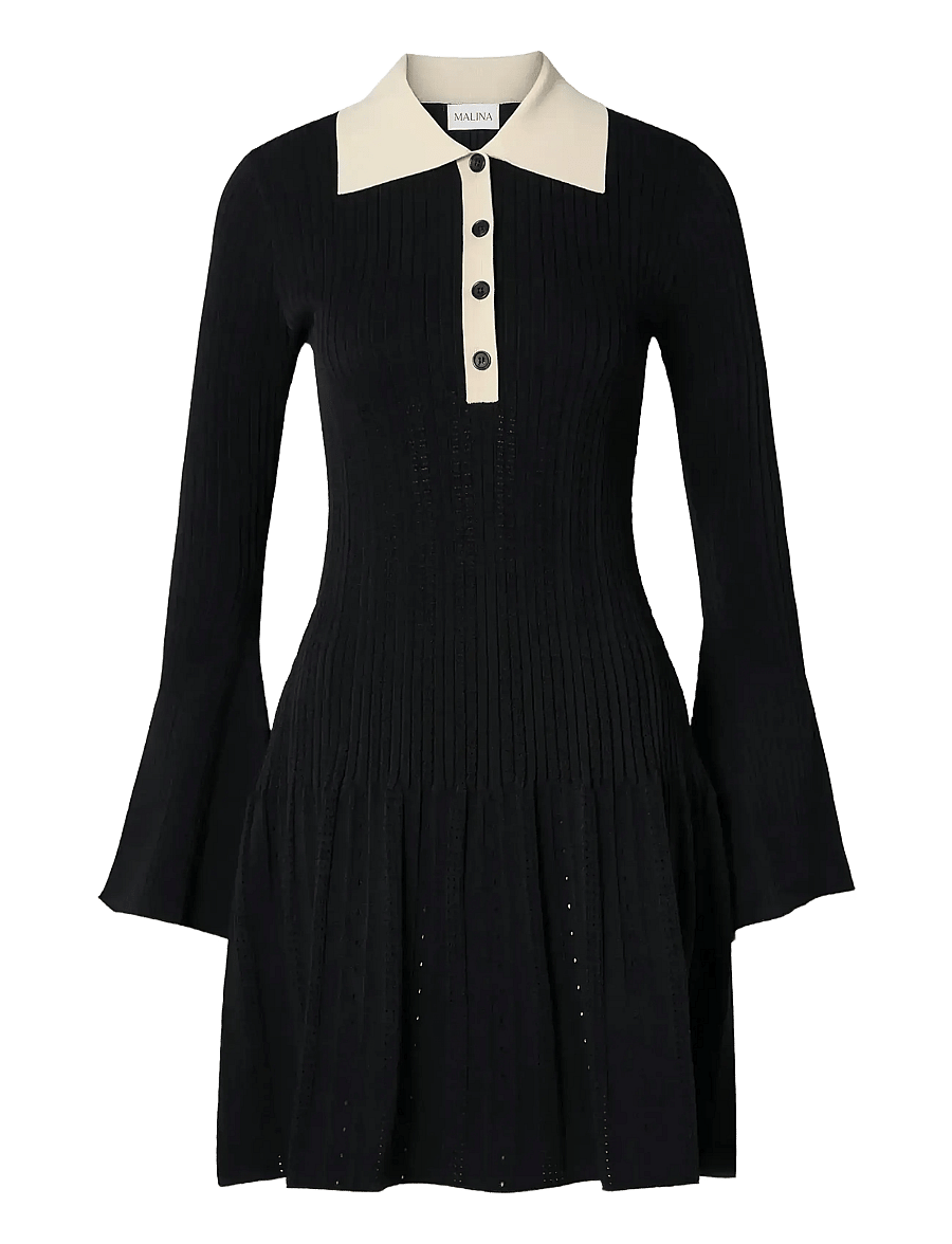 Malina - Sabine Pike Knitted Mini dress - strickkleider - black - 1