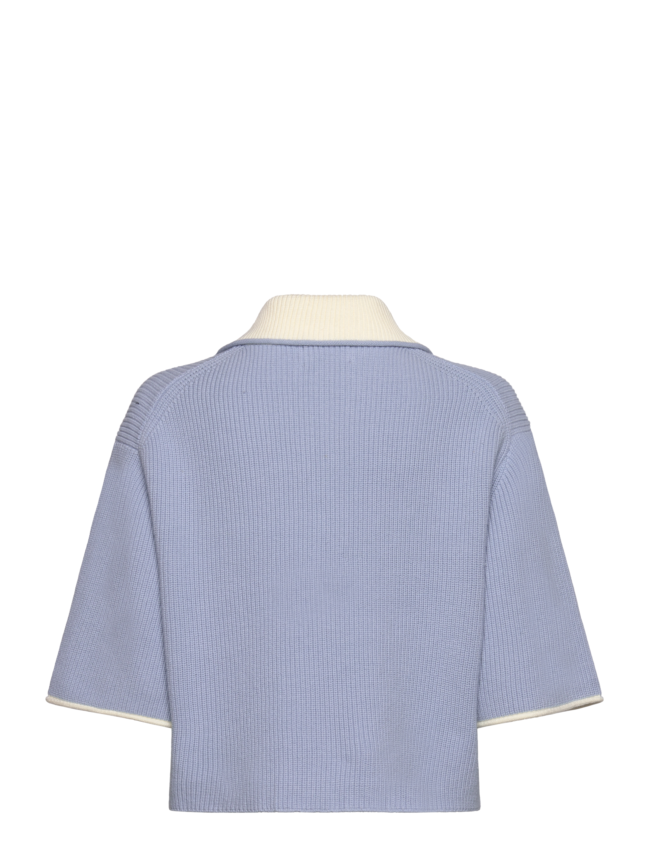 Malina - Carmelia cropped knitted pike - dusty blue - 2