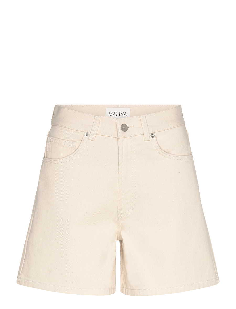 Malina - Solene High Rise Denim Shorts - jeansshorts - cream - 1
