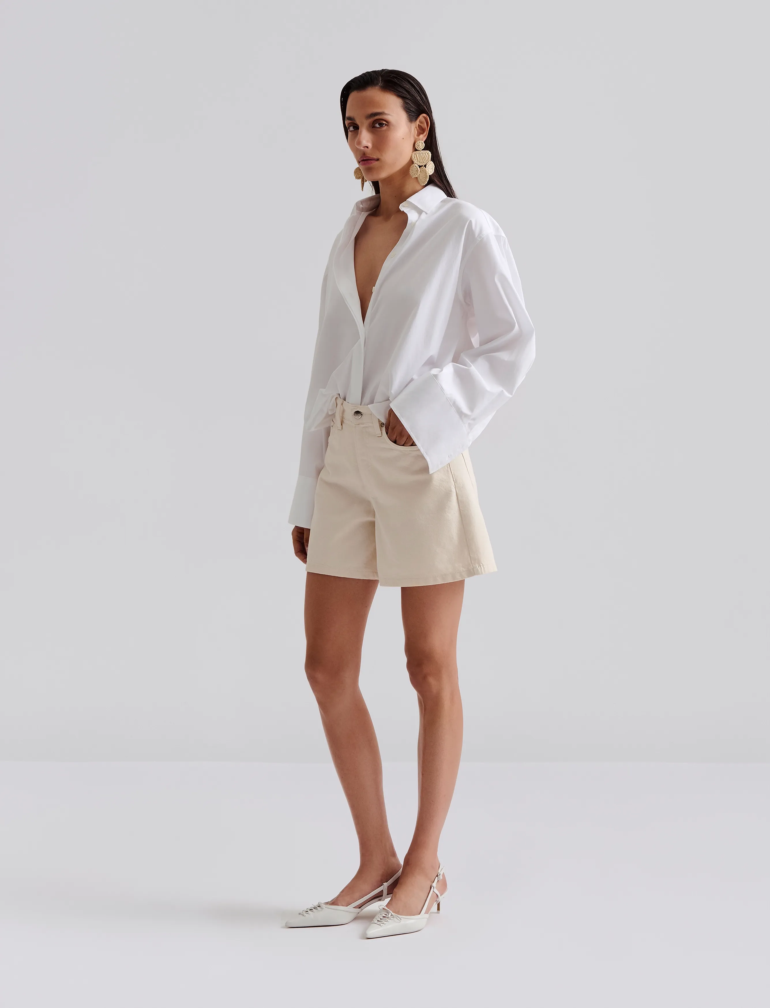 MALINA Solene High Rise Denim Shorts dam – bild 5