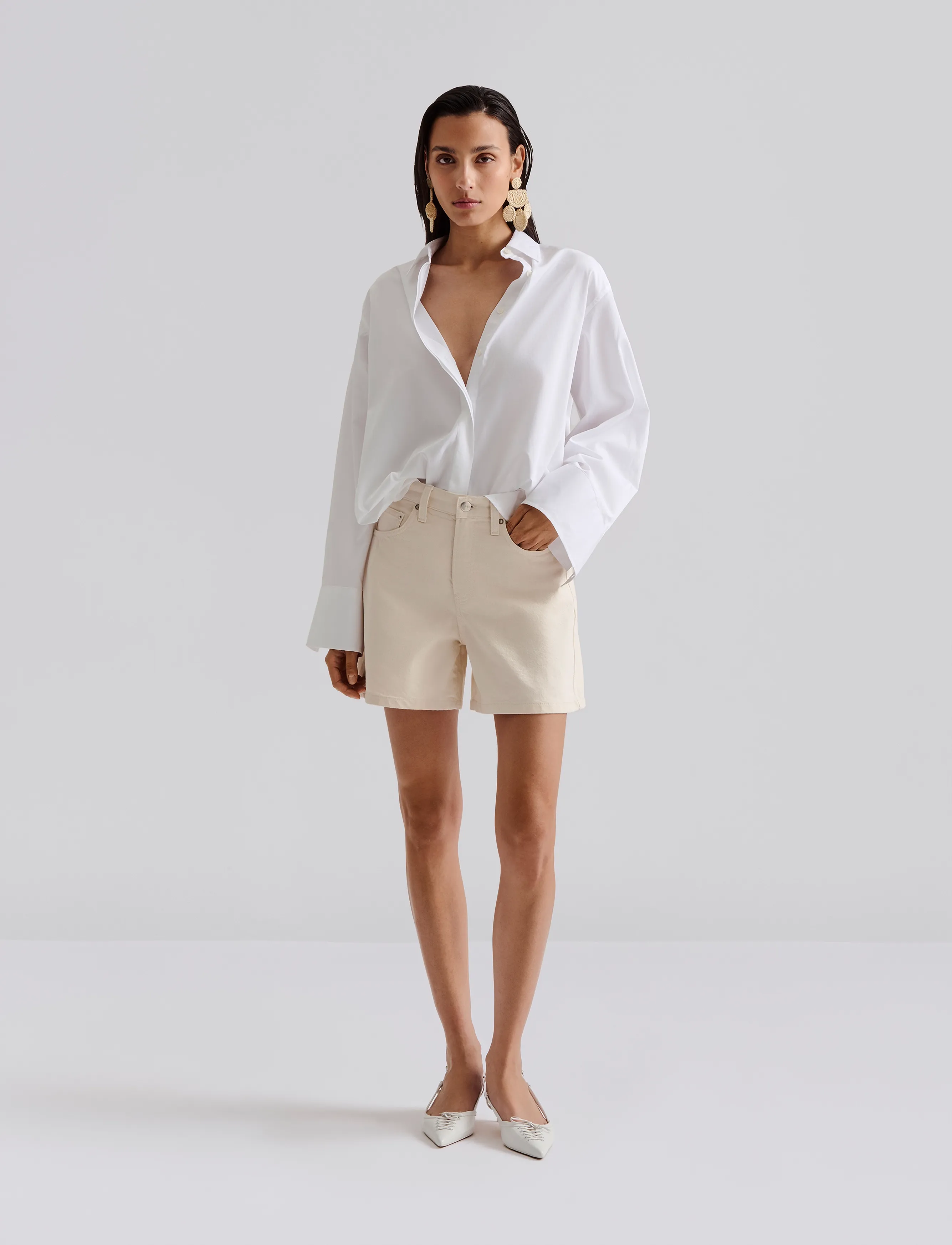 MALINA Solene High Rise Denim Shorts dam – bild 8