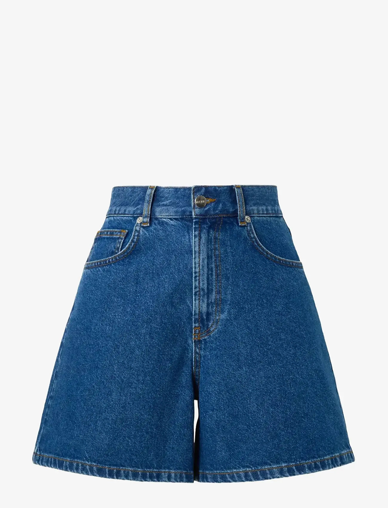 Malina - Solene High Rise Denim Shorts - jorts - dark blue wash - 1