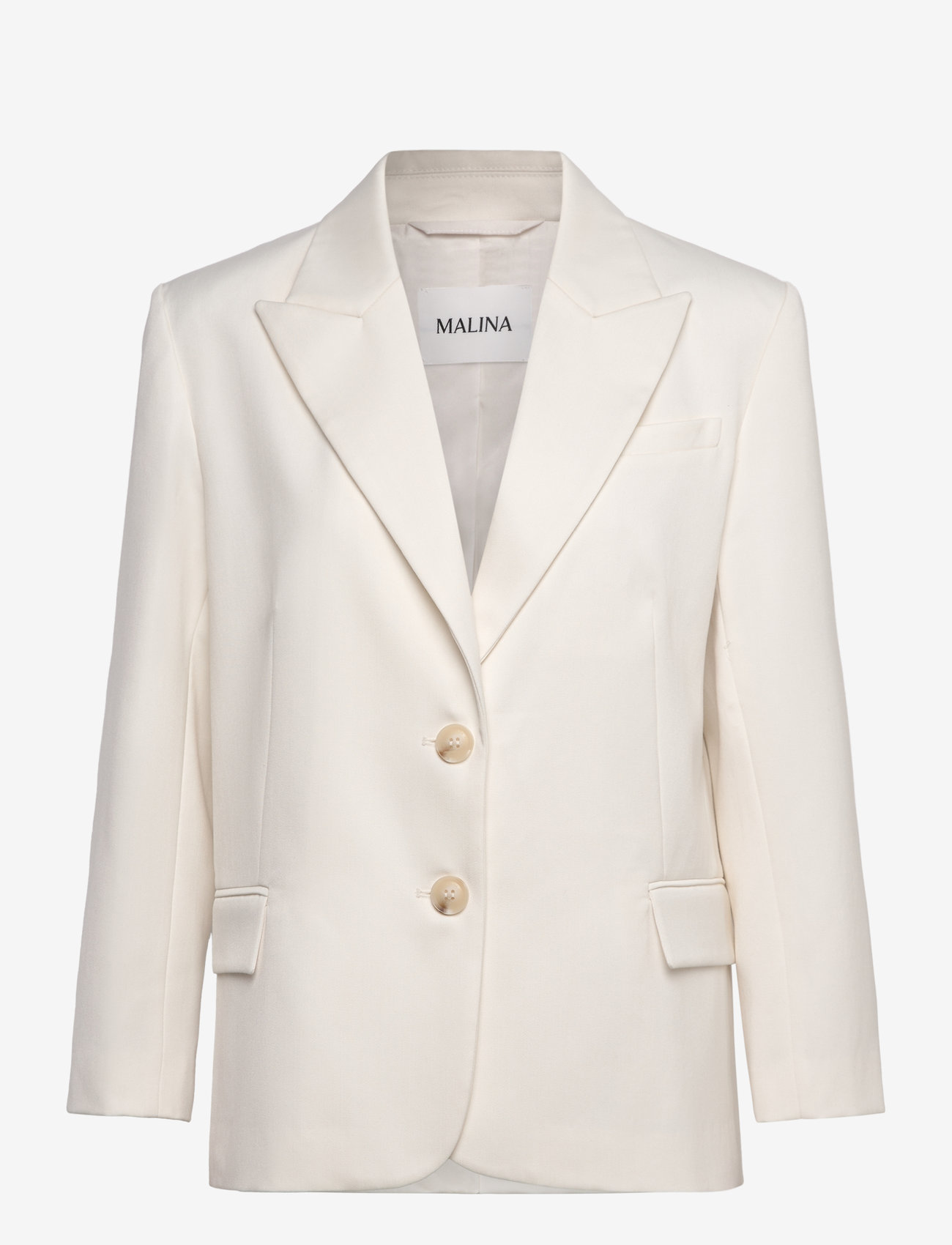 Malina - Hedda peak lapel blazer - single breasted blazers - white - 1