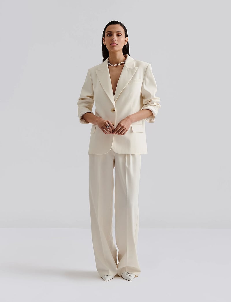 Malina - Hedda peak lapel blazer - single breasted blazers - white - 0