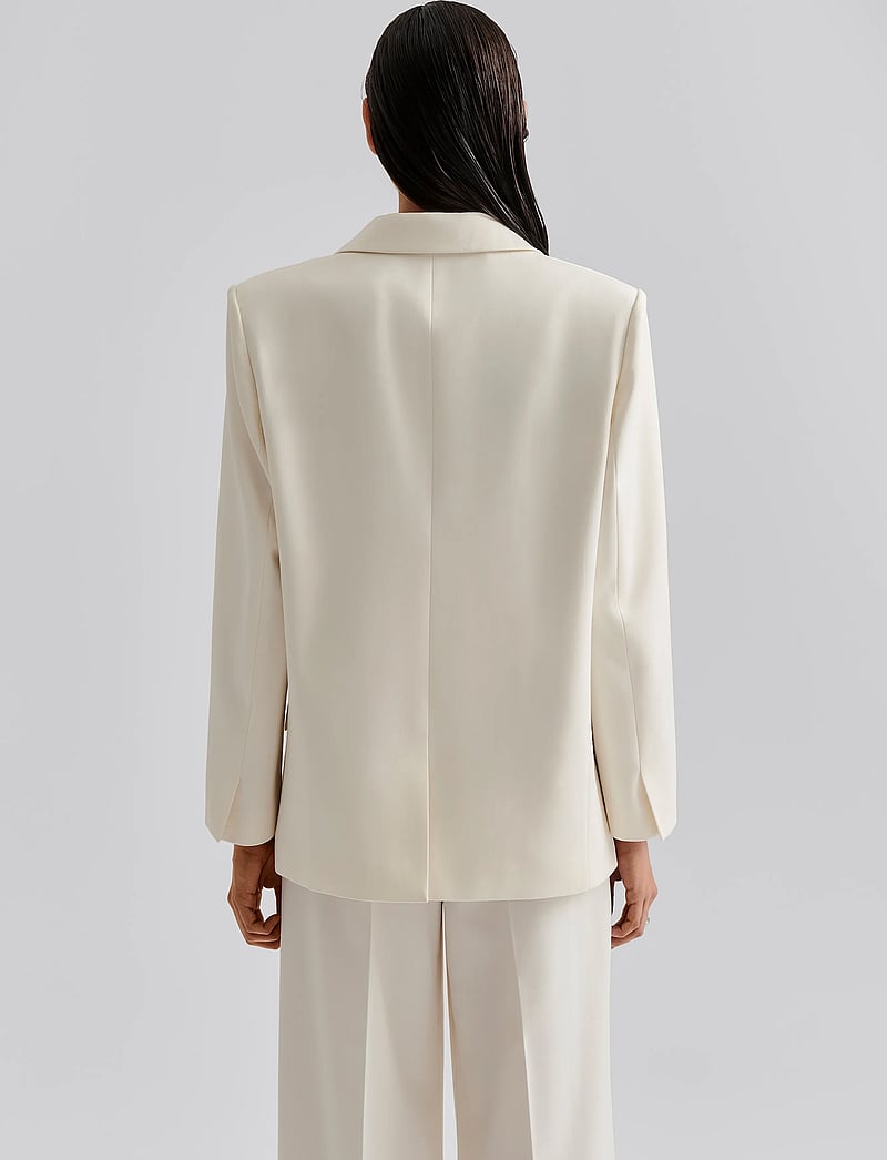 Malina - Hedda peak lapel blazer - single breasted blazers - white - 4