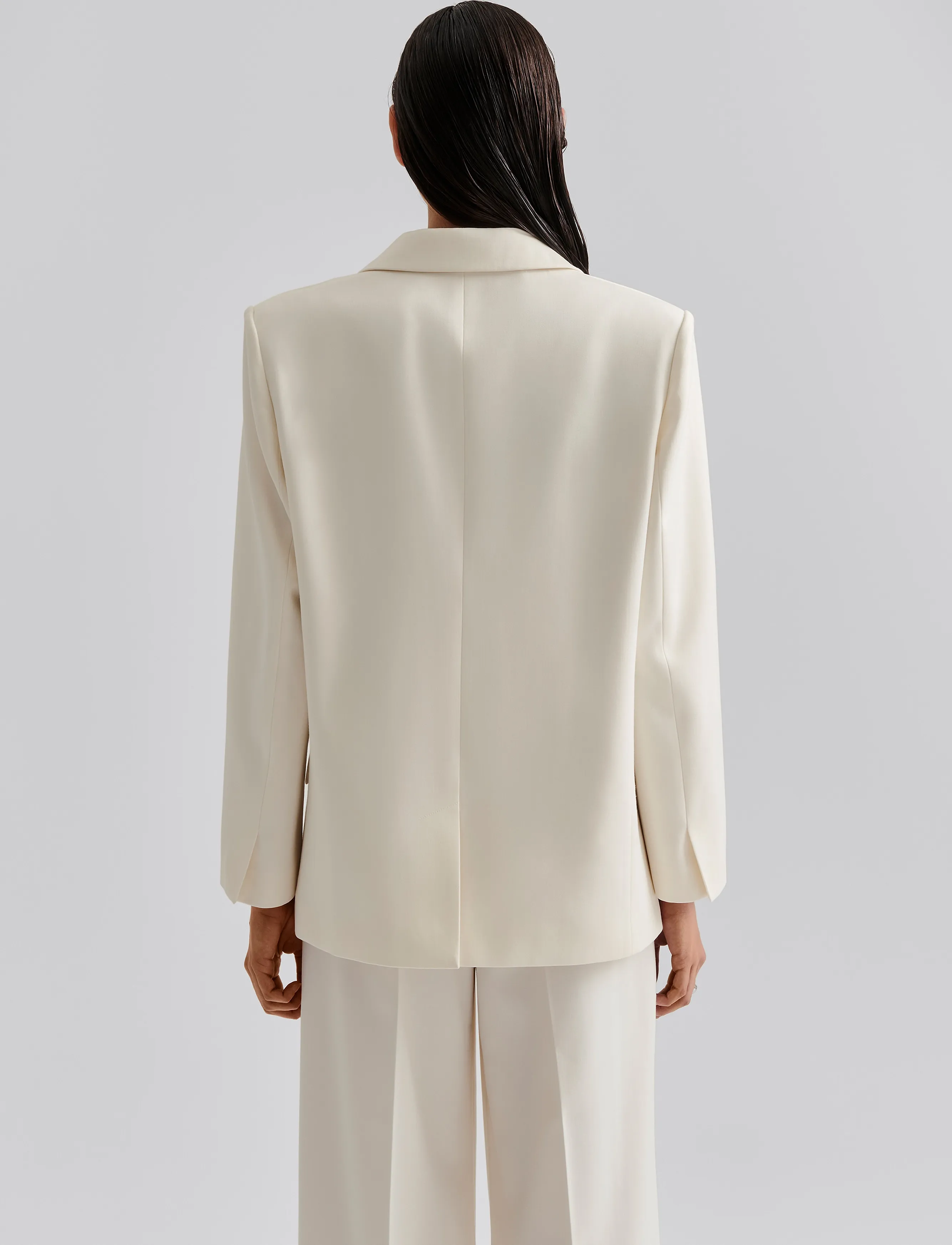 Malina - Hedda peak lapel blazer - white - 4
