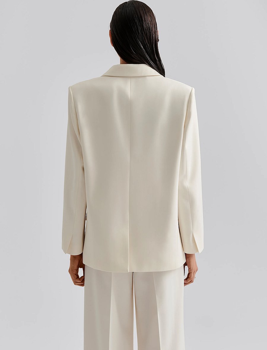 Malina - Hedda peak lapel blazer - white - 4