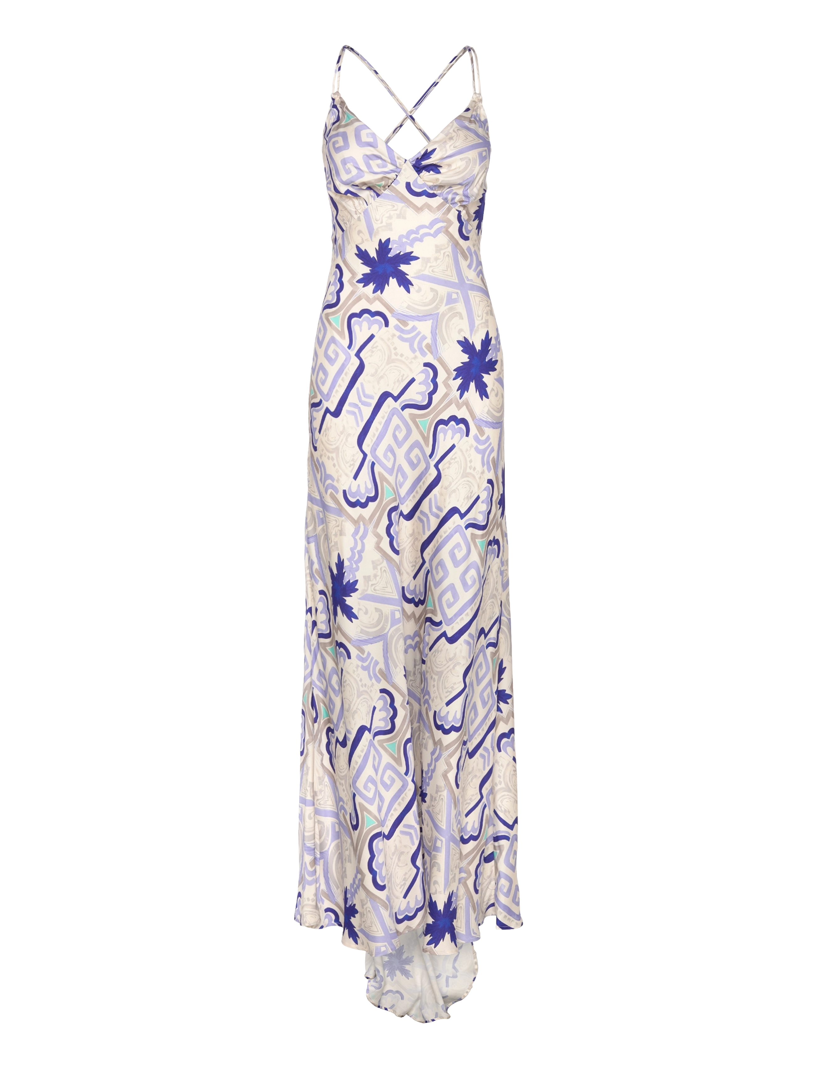 MALINA Cornelia Slip Maxi Kleid Weiß - 36 - Damen