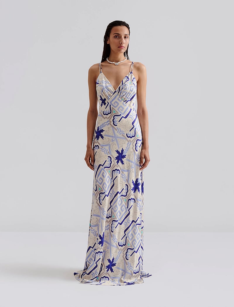 Malina - Cornelia slip maxi dress - schlupfkleider - mosaic - 0