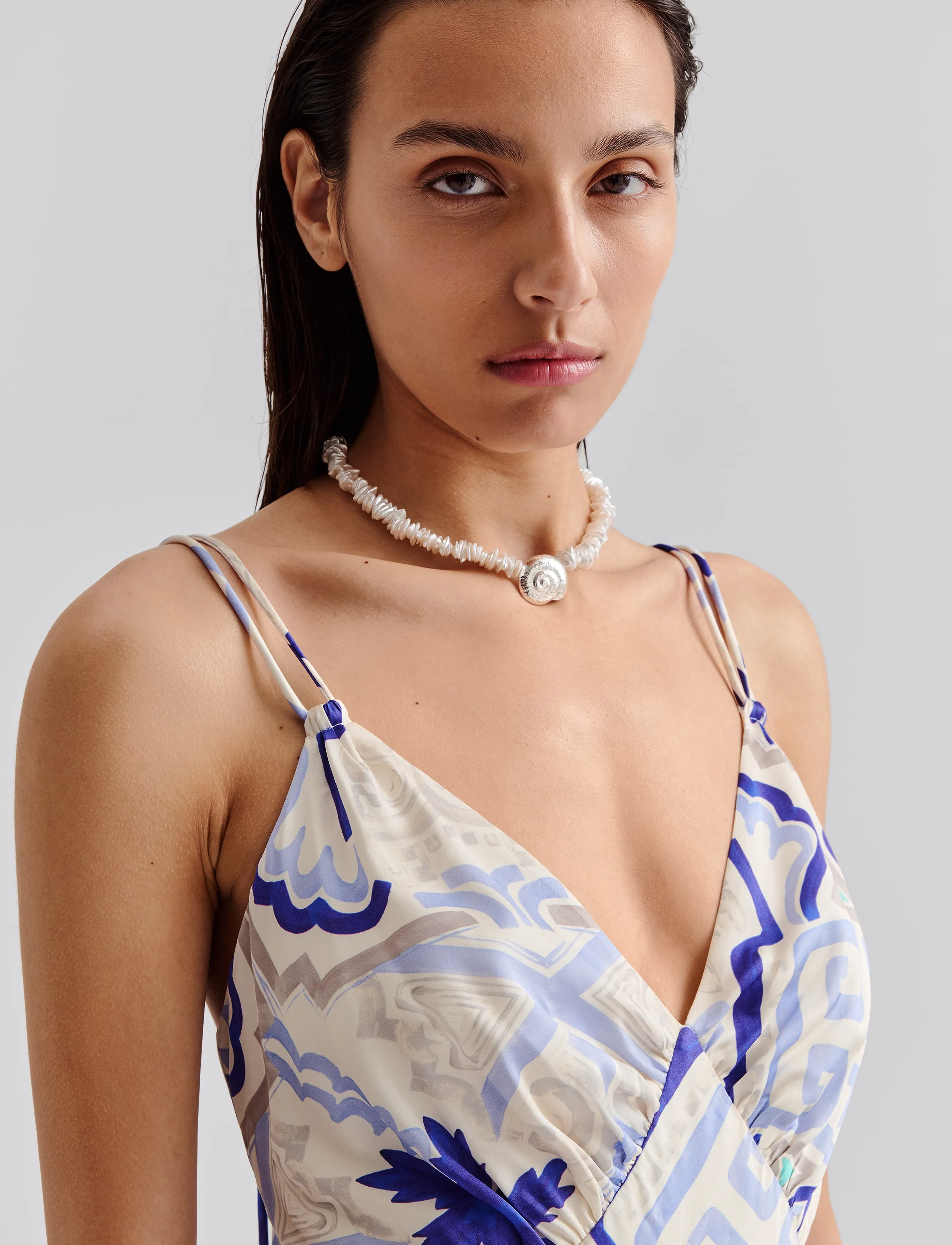 Malina - Cornelia slip maxi dress - sukienki na ramiączkach - mosaic - 5