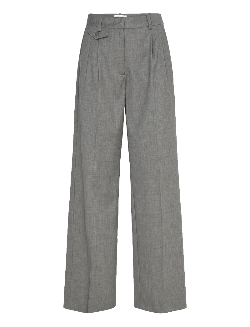 Malina - Yana Tailored Wide Pants - kostymbyxor - grey - 1