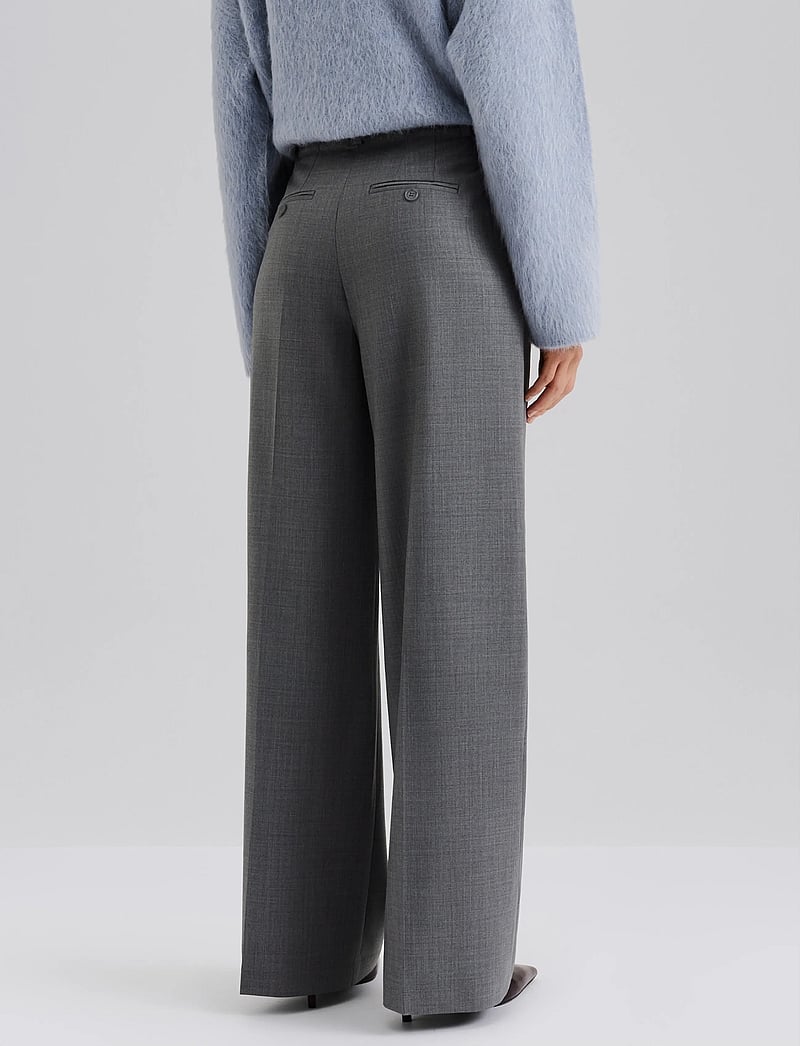 Malina - Yana Tailored Wide Pants - kostymbyxor - grey - 3