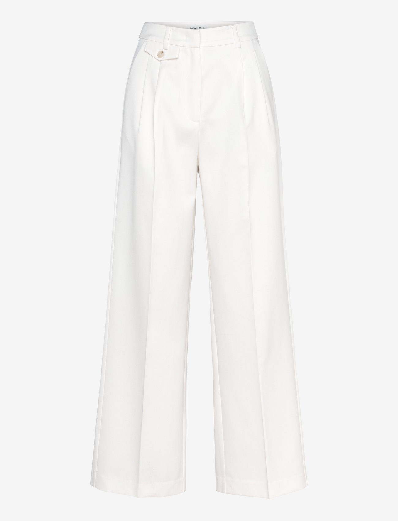 Malina - Yana Tailored Wide Pants - kostymbyxor - white - 1