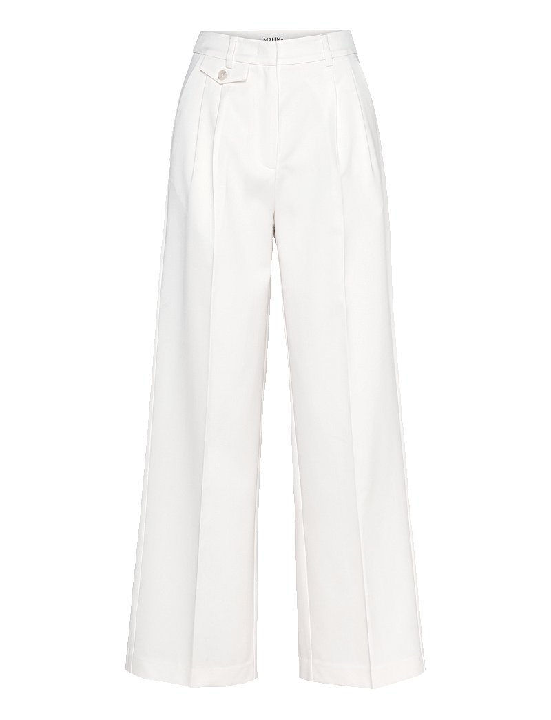 Malina - Yana Tailored Wide Pants - kostymbyxor - white - 1