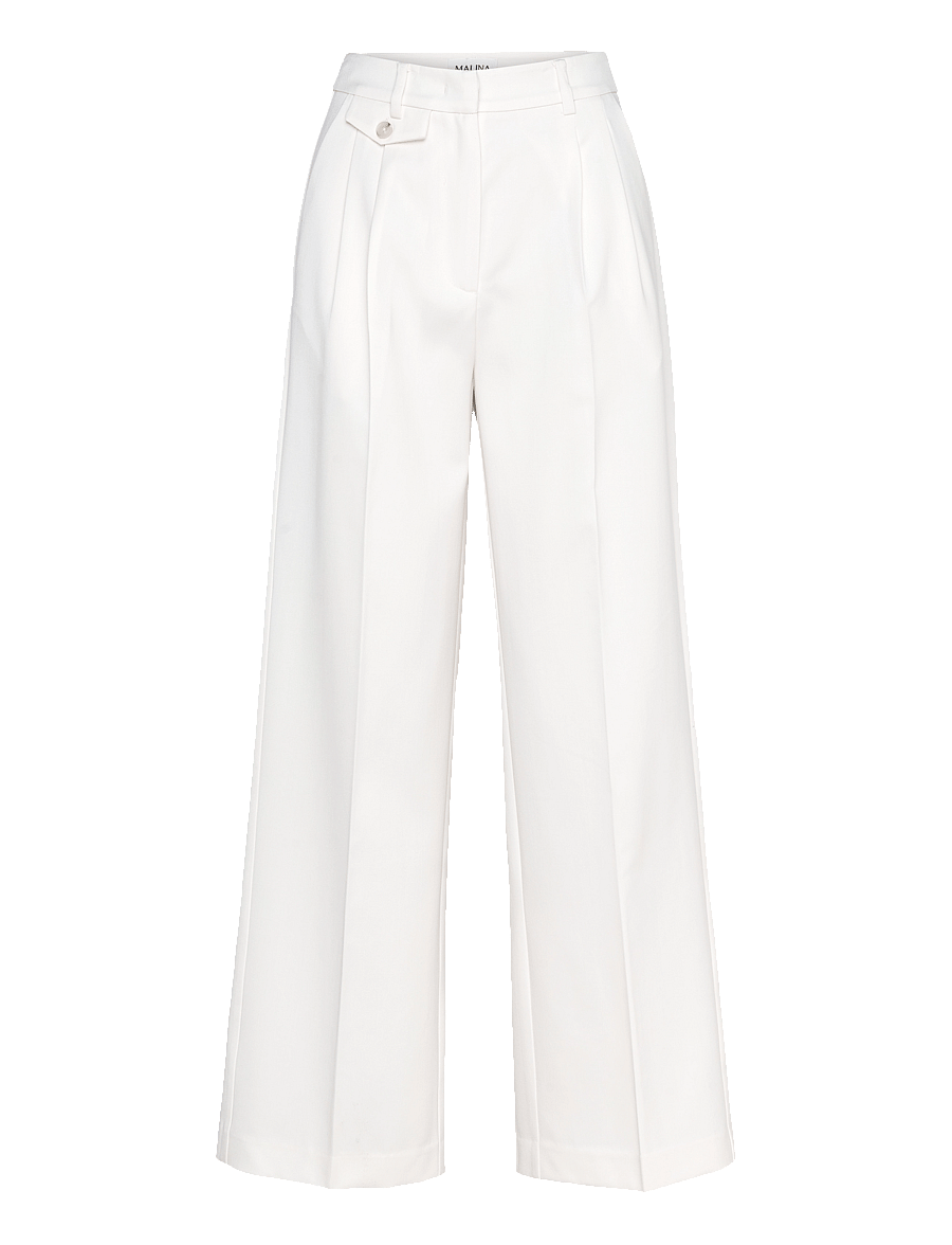 Malina - Yana Tailored Wide Pants - habitbukser - white - 1