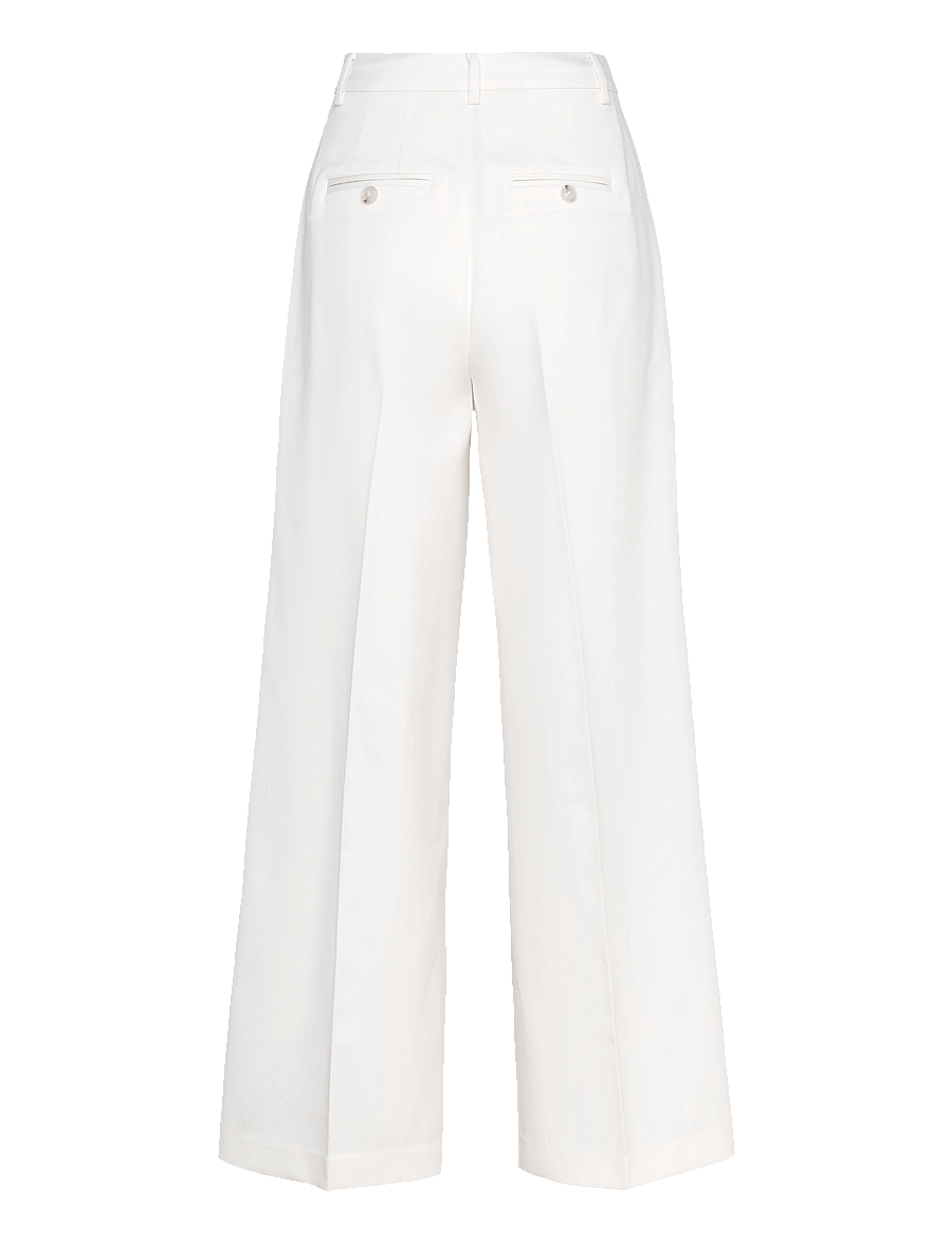Malina - Yana Tailored Wide Pants - habitbukser - white - 2