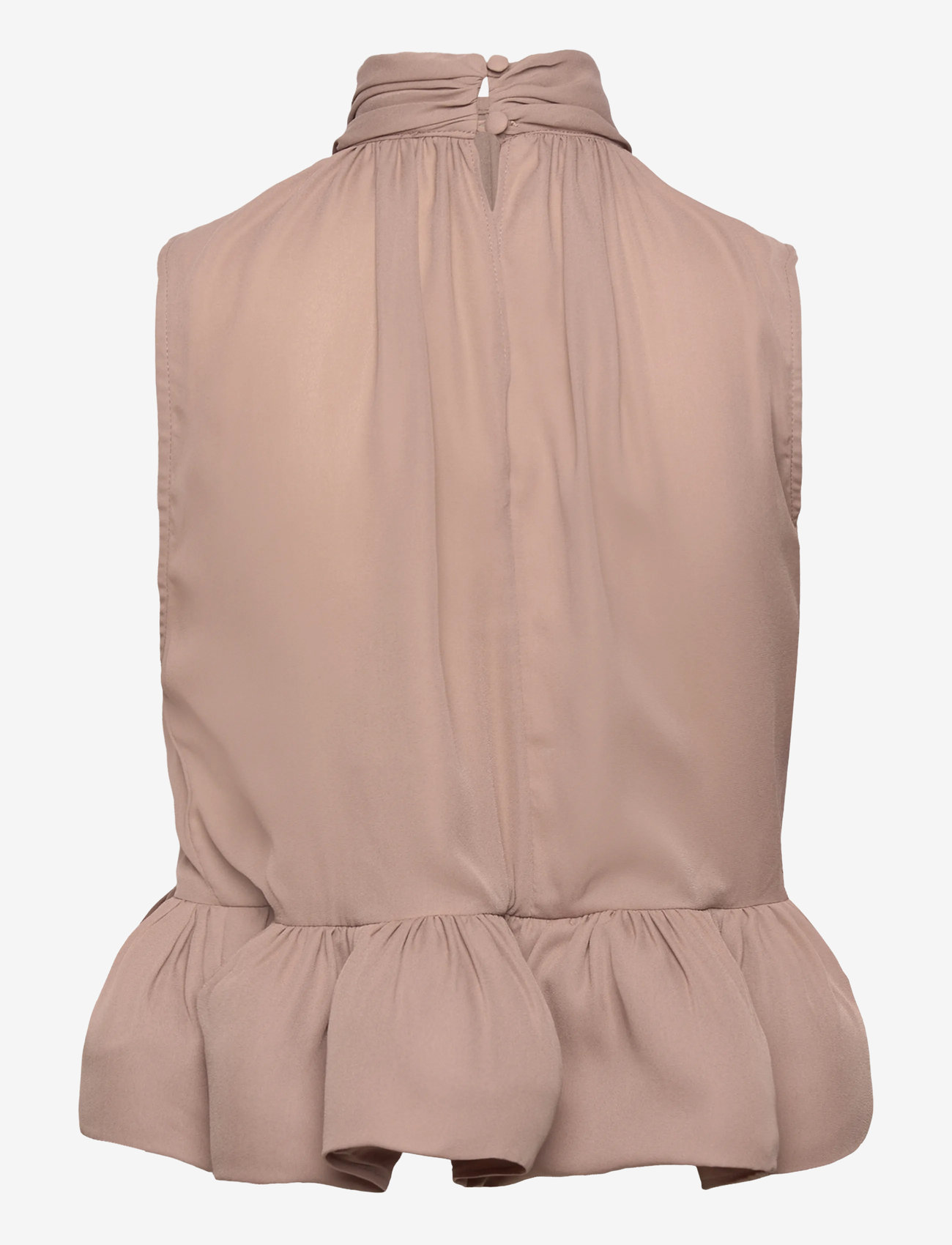 Malina - Lune Halterneck Frilled Hem blouse - Ärmellose blusen - taupe - 2