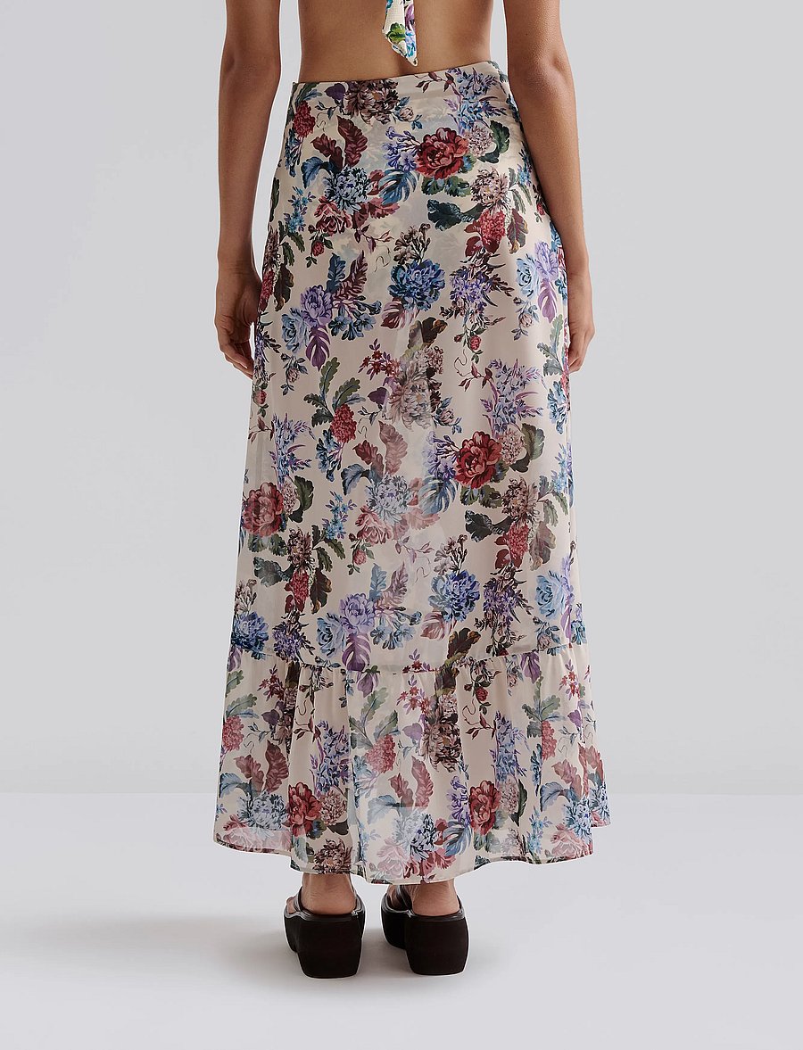 Malina - Amandine side slits beach skirt - midi-röcke - botanic florals - 3