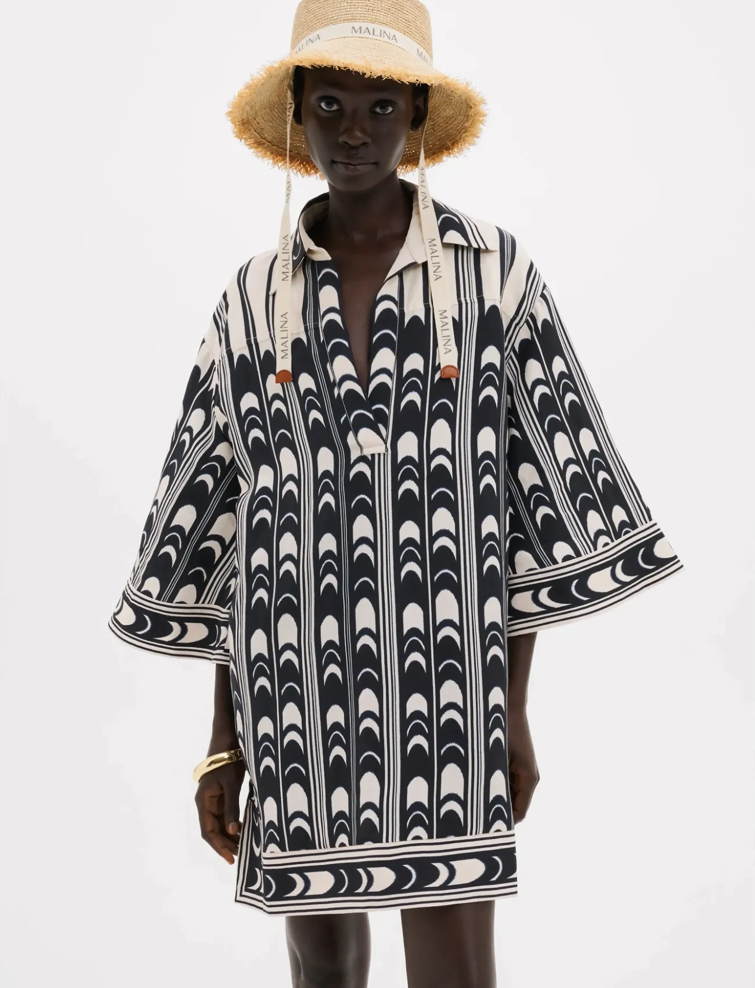 Malina Imogen Tunic Mini Dress - Short Dresses - ARCH / black