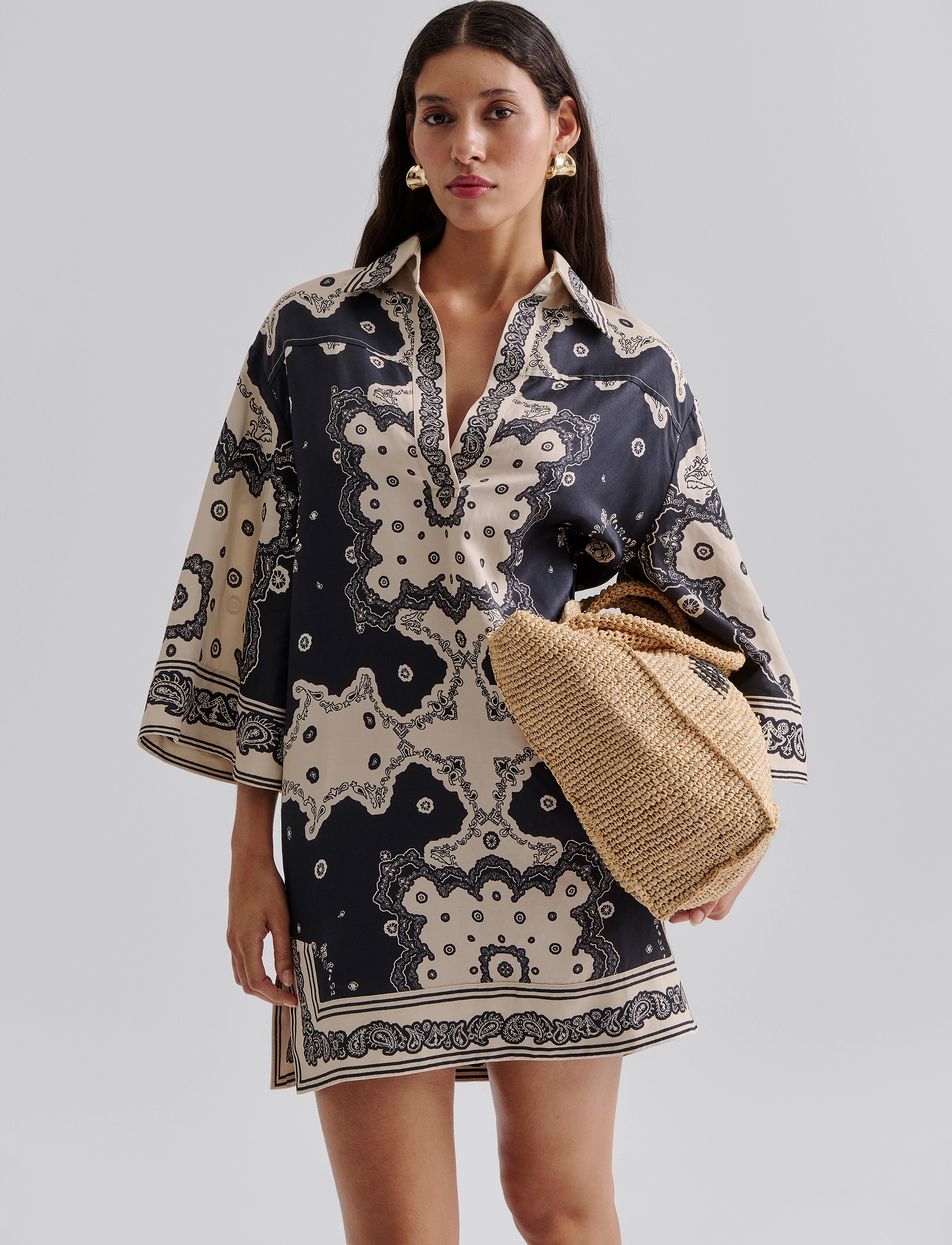 Malina - Imogen tunic Mini dress - särkkleidid - bandana - 4