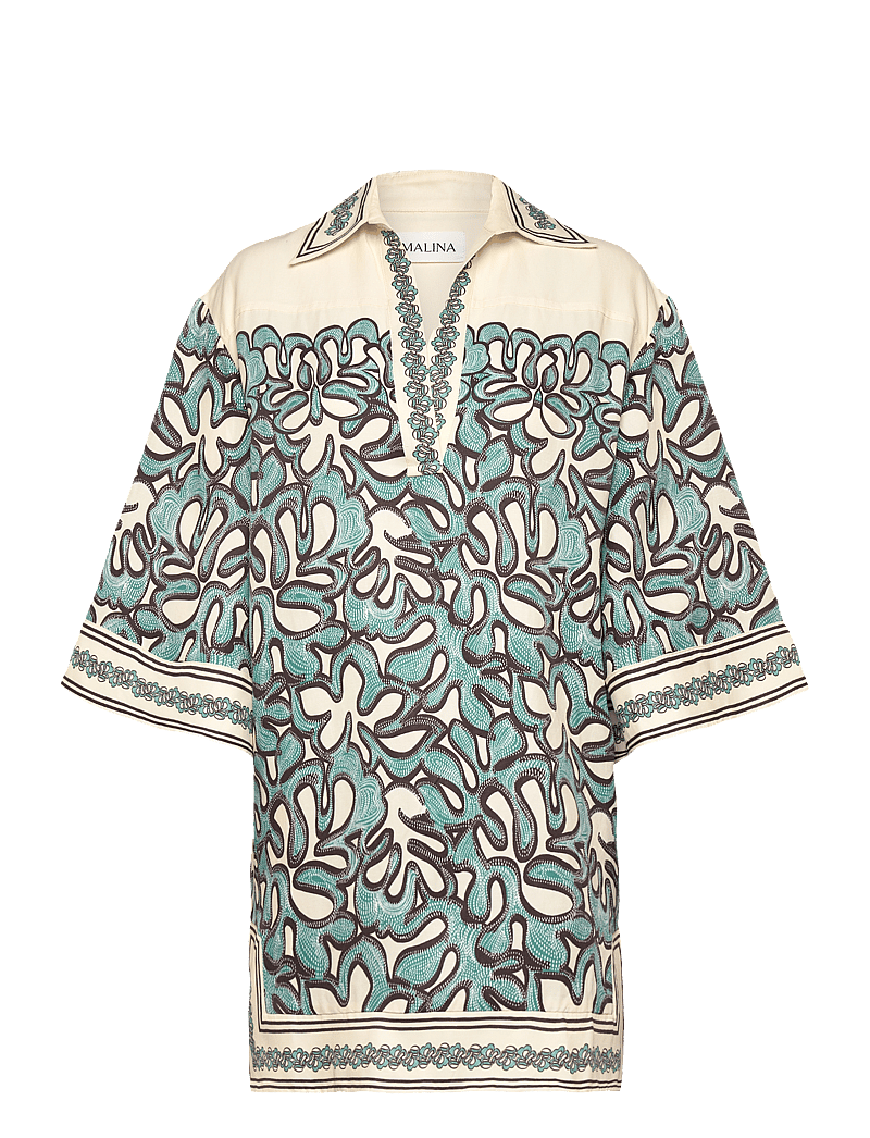 Malina - Imogen Tunic Mini dress - skjortekjoler - ocean corals - 1