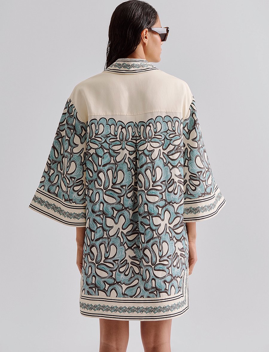 Malina - Imogen Tunic Mini Dress - hemdkleider - ocean corals - 5