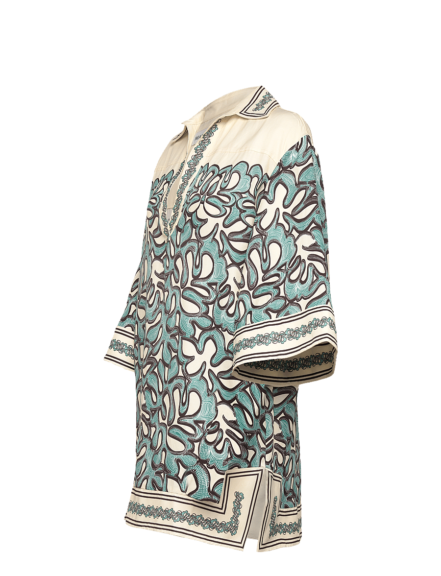 Malina - Imogen Tunic Mini Dress - hemdkleider - ocean corals - 3