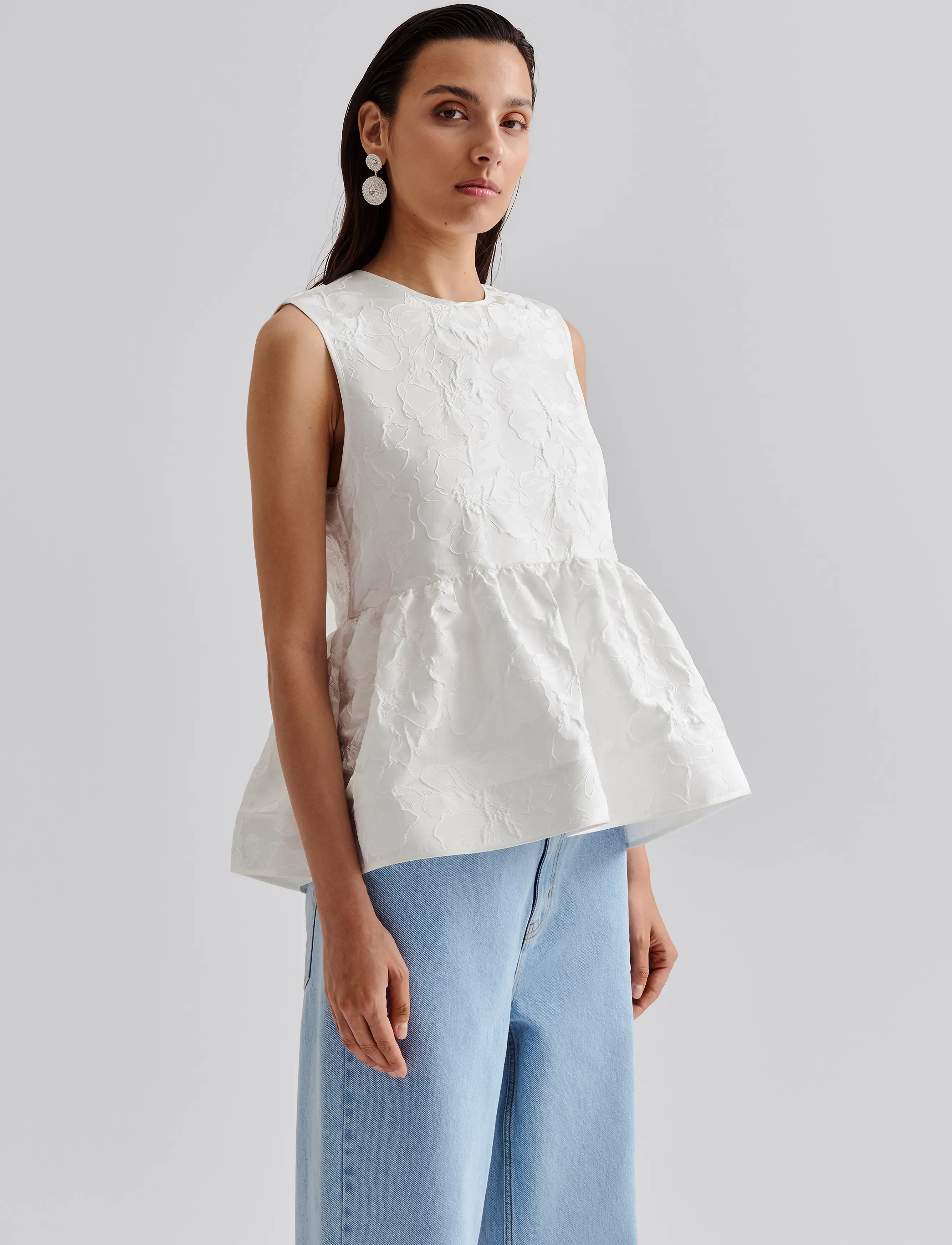 Malina - Gianna oversized blouse - festliche oberteile - white - 4