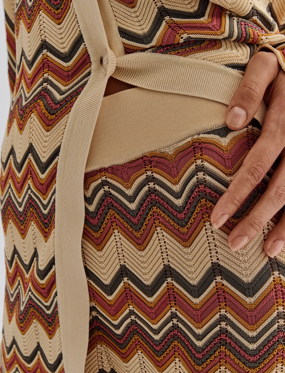 Malina - Ditte flared knitted pants - muotitrendit - multi - 4