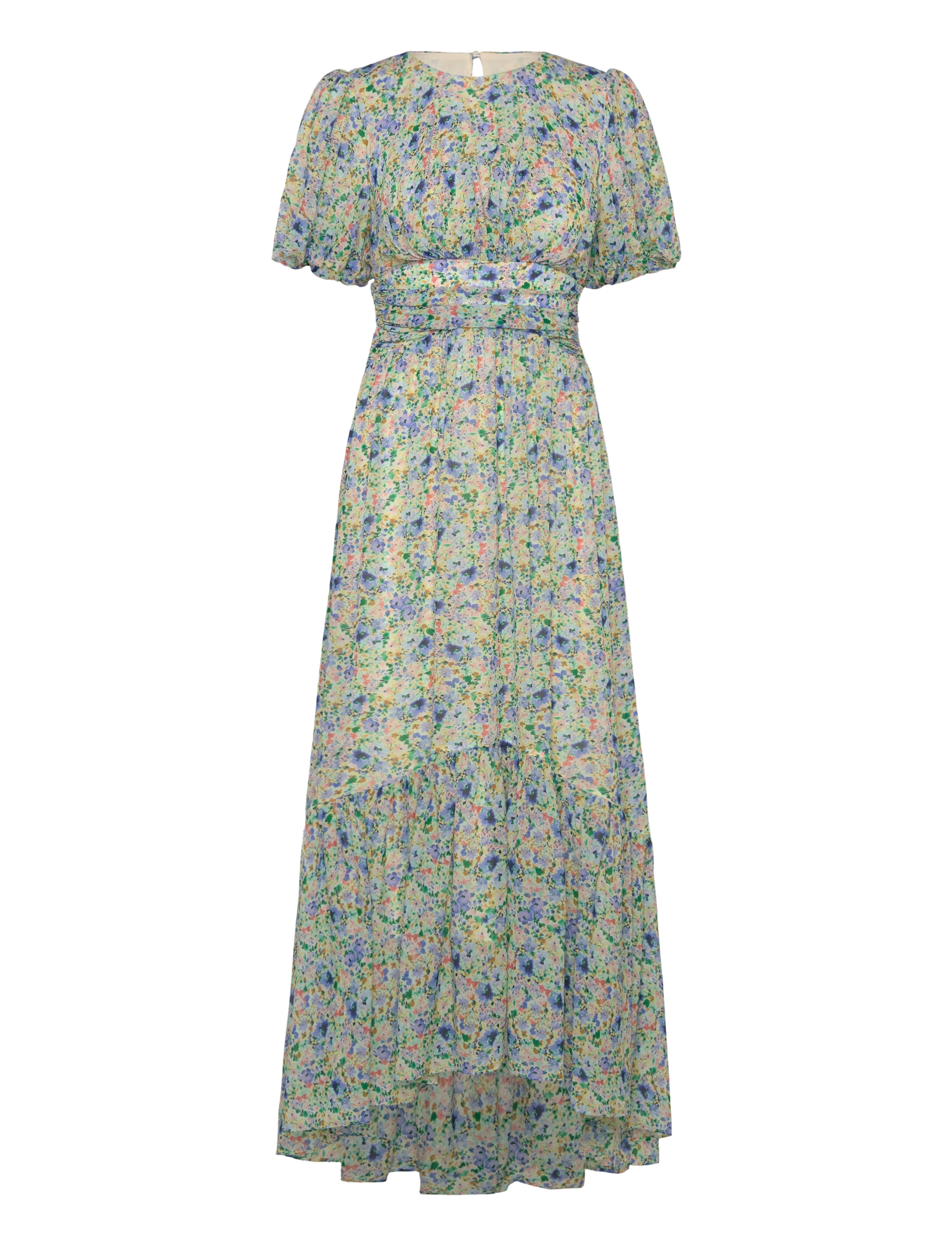 MALINA Beatrice Kurz Sleeve Maxi Kleid Blau - 40 - Damen