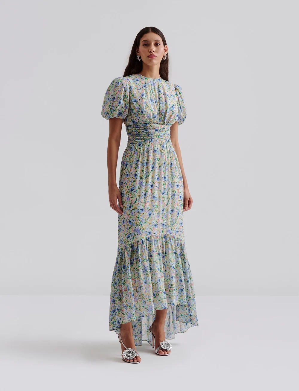 Malina - Beatrice short sleeve maxi dress - suvekleidid - ditsy - 0