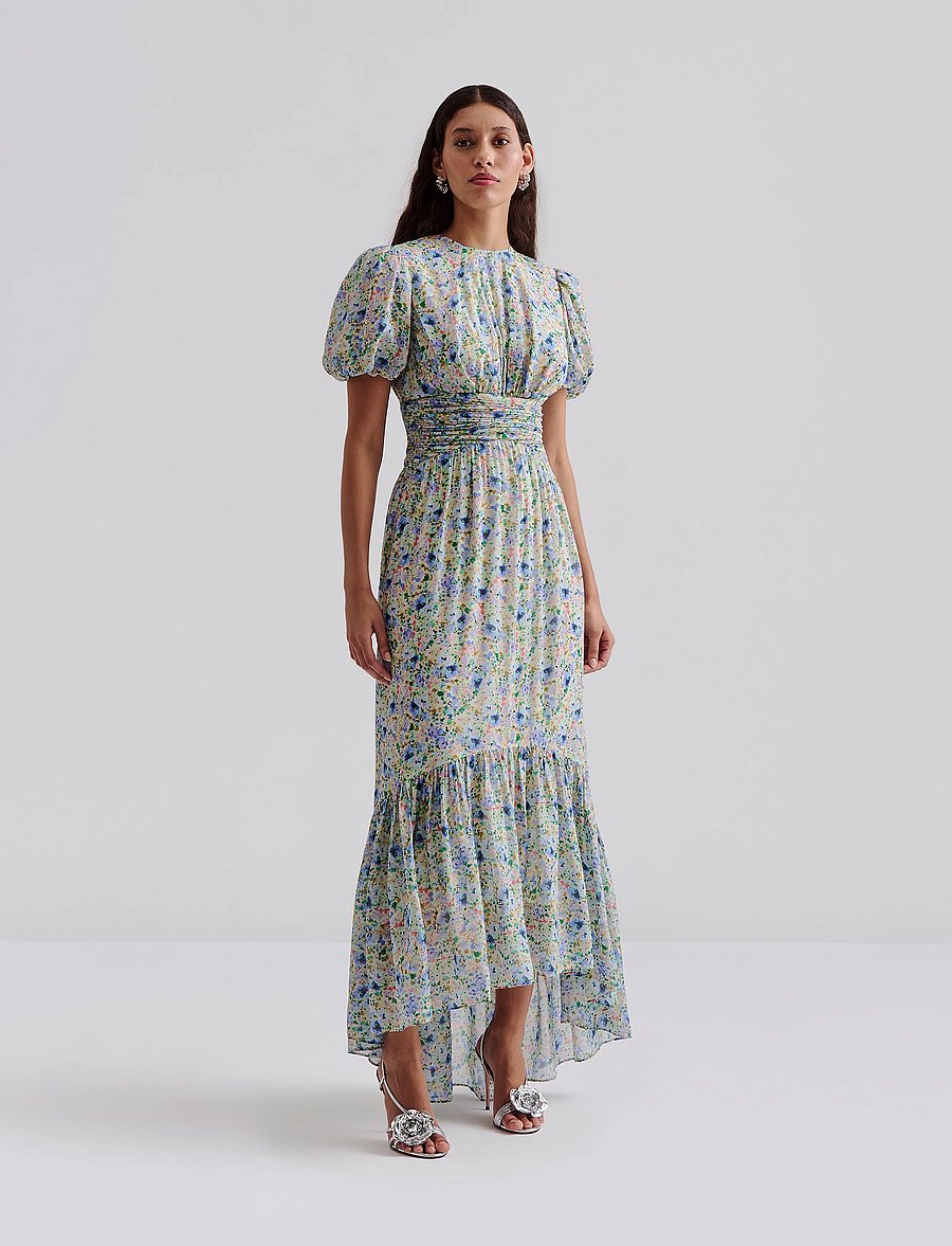 Malina - Beatrice short sleeve maxi dress - sommerkleider - ditsy - 0