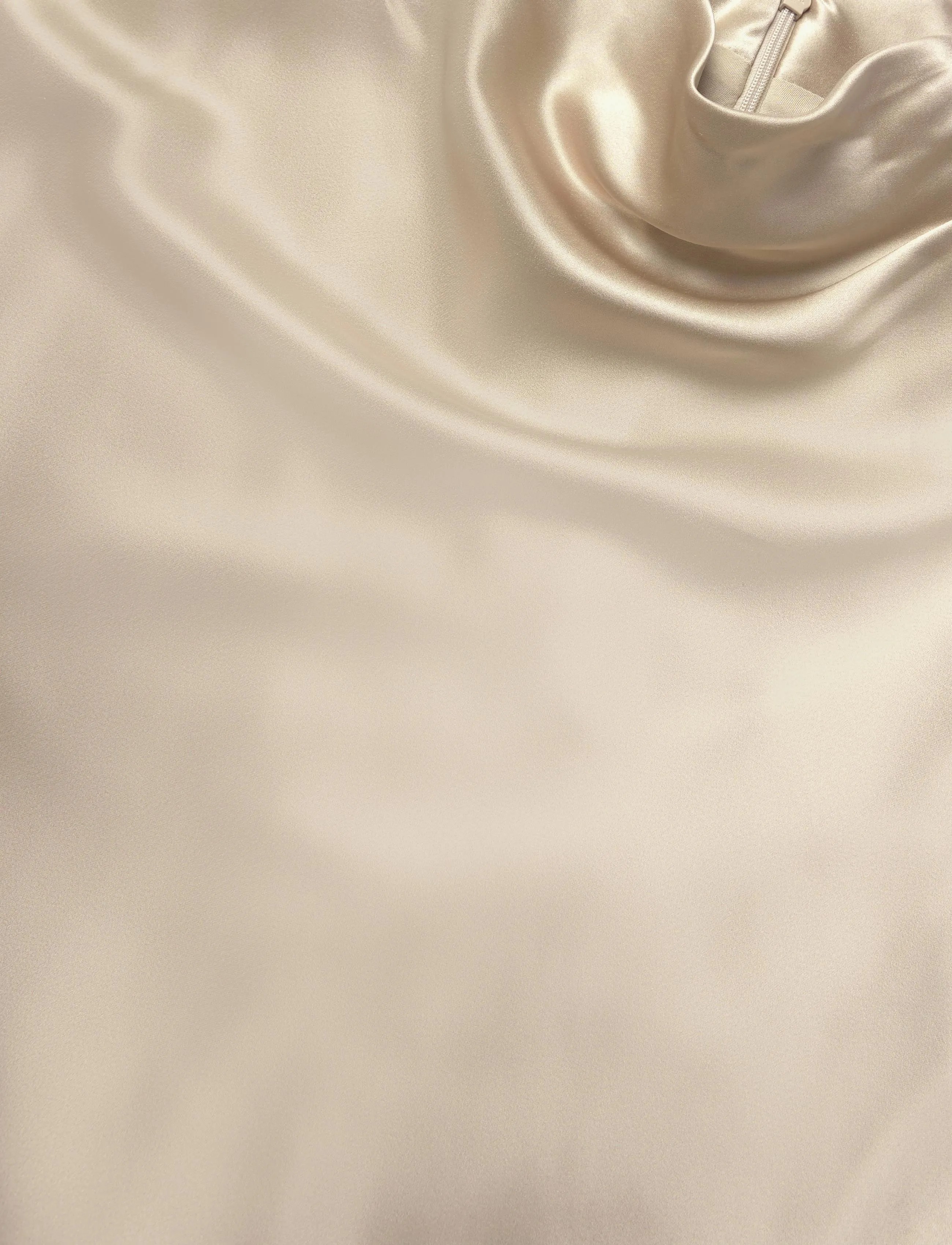 Malina - Alivia Short Sleeve Satin Maxi dress - champagne - 2