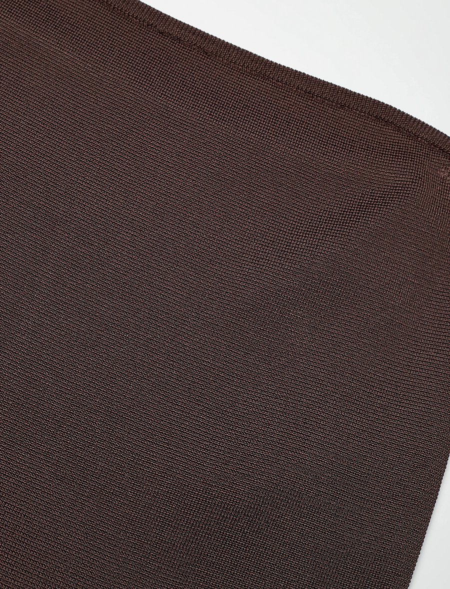 Malina - Isola Drop Waist Sheer Knitted Dress - strikkjoler - chocolate - 5