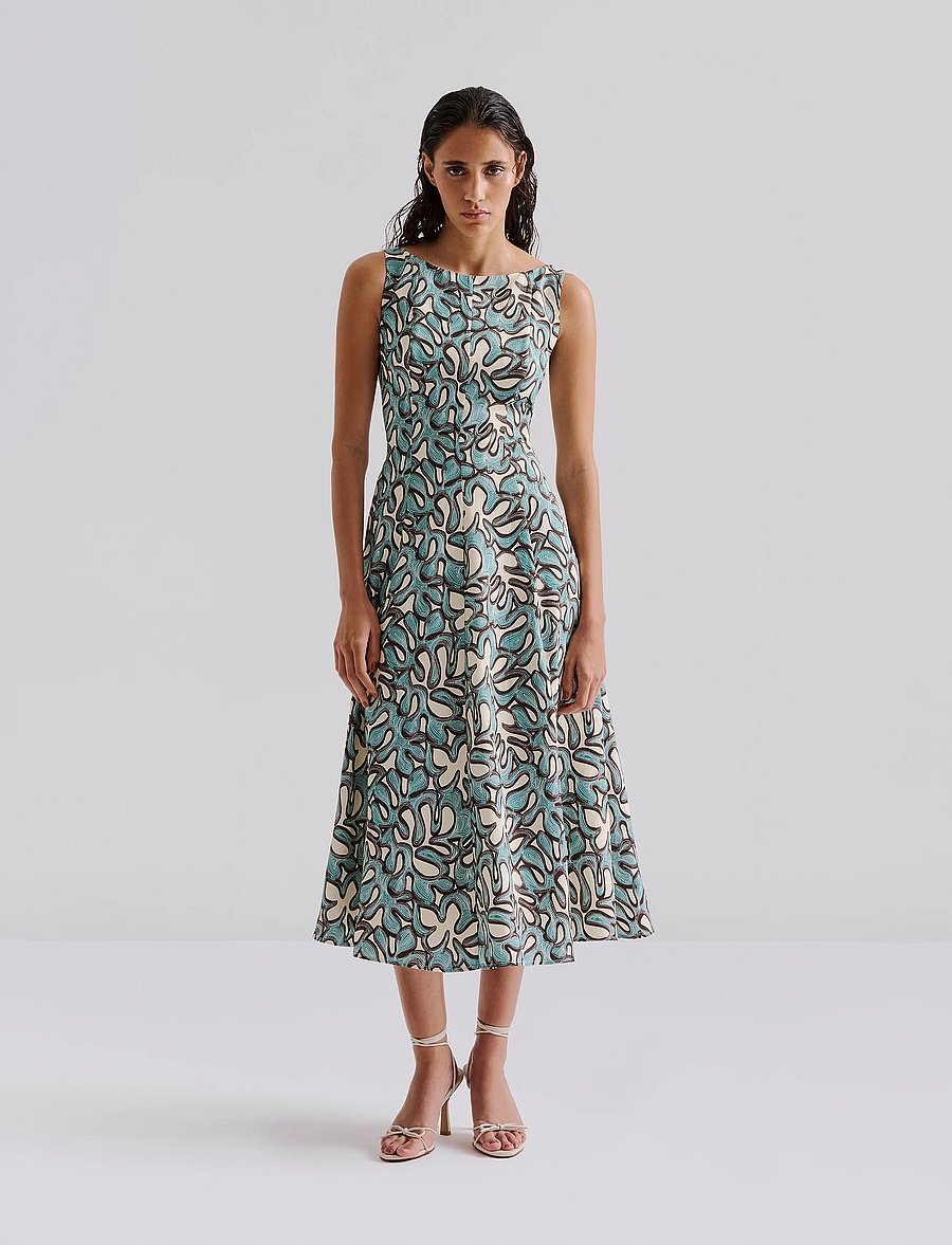 Malina - Xenia Panel Midi Dress - midikleider - ocean corals - 0