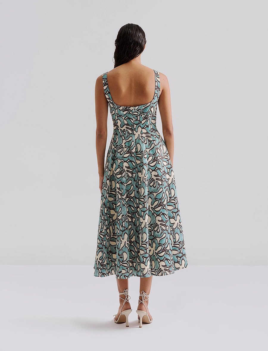Malina - Xenia Panel Midi Dress - midikleider - ocean corals - 3
