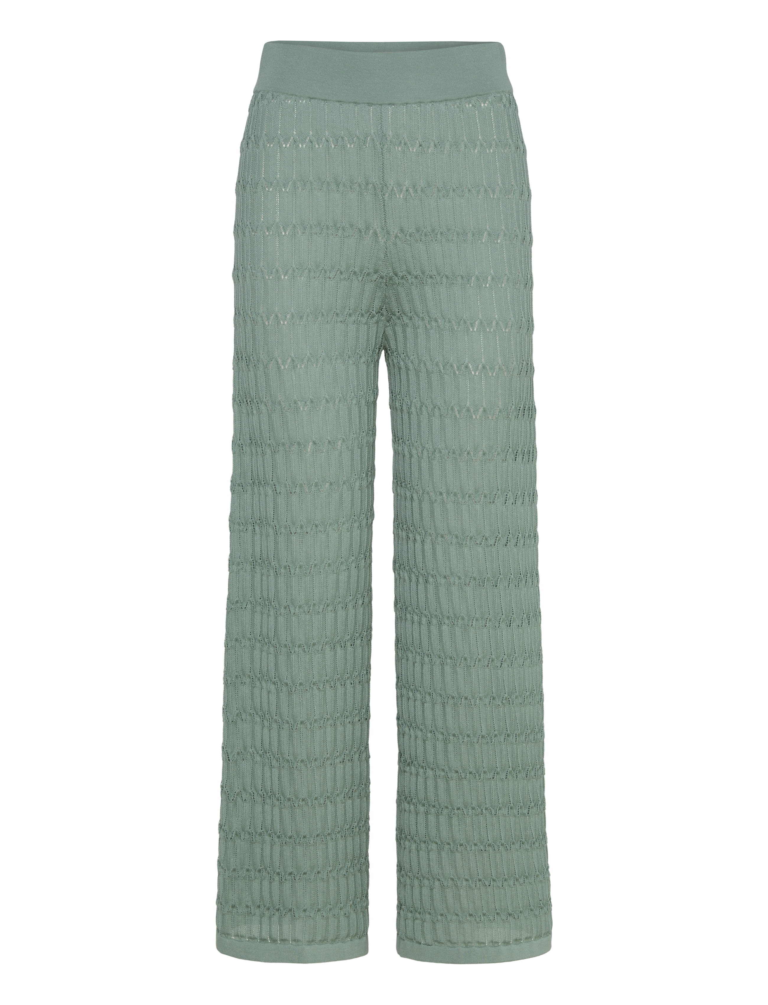 MALINA Martina Wide Structure Strick Hosen Grün - XS - Damen