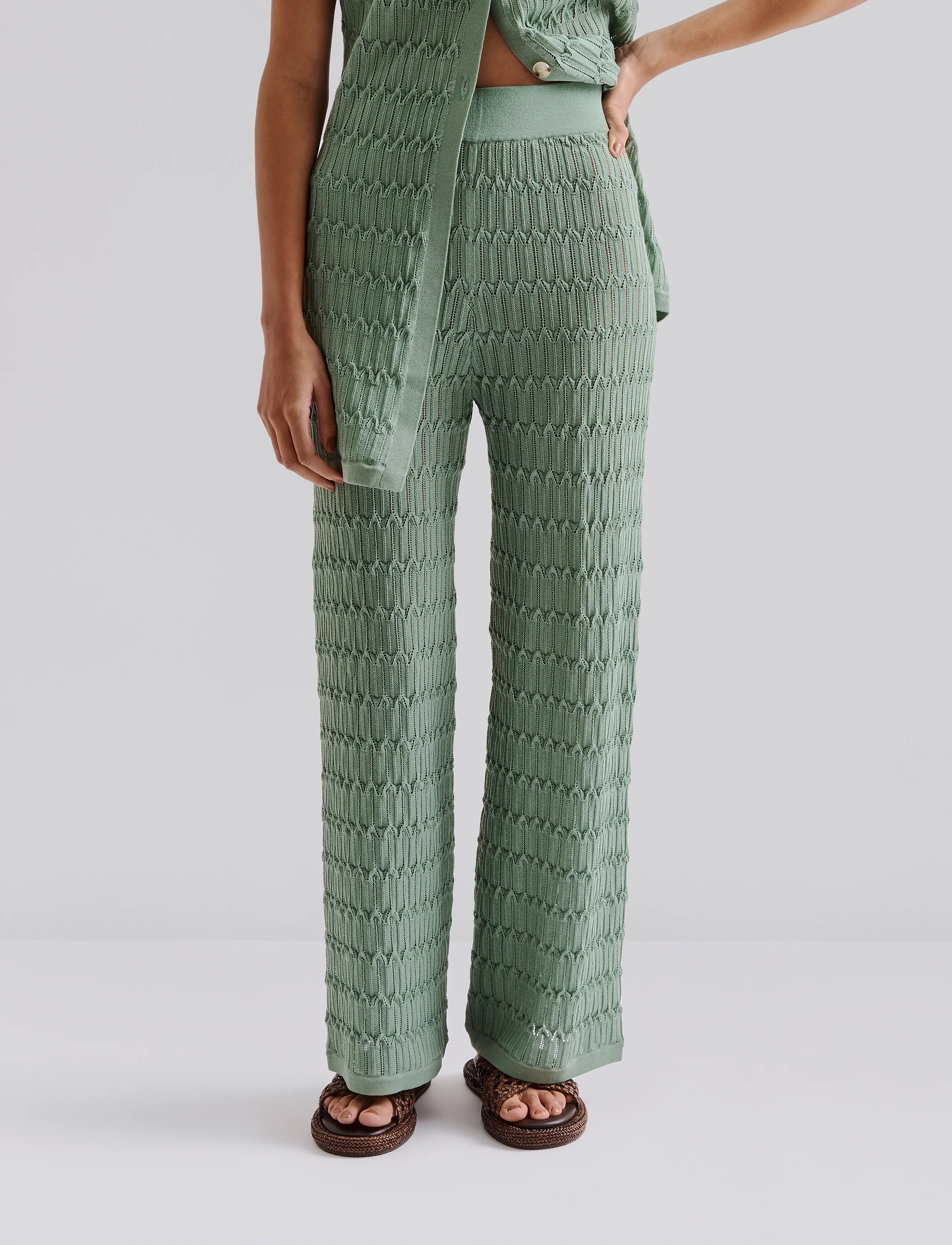 Martina Wide Structure Knitted Pants 3